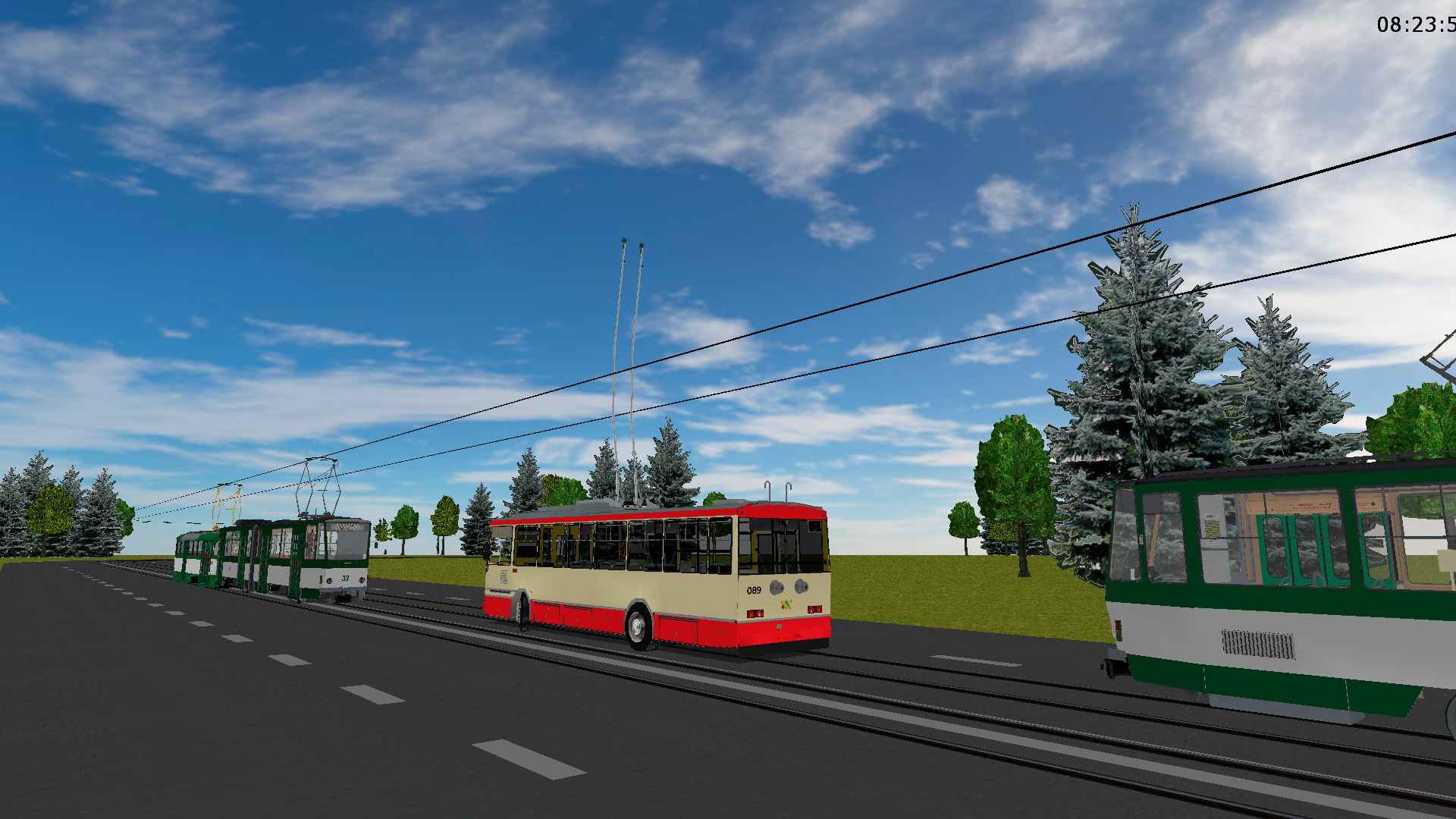 �������, Škoda 14Tr02/6 � 089 (������� � 3)
�������, Tatra KT4SU		 � 33 (������� � �)
������� &mdash; г��� ����������
