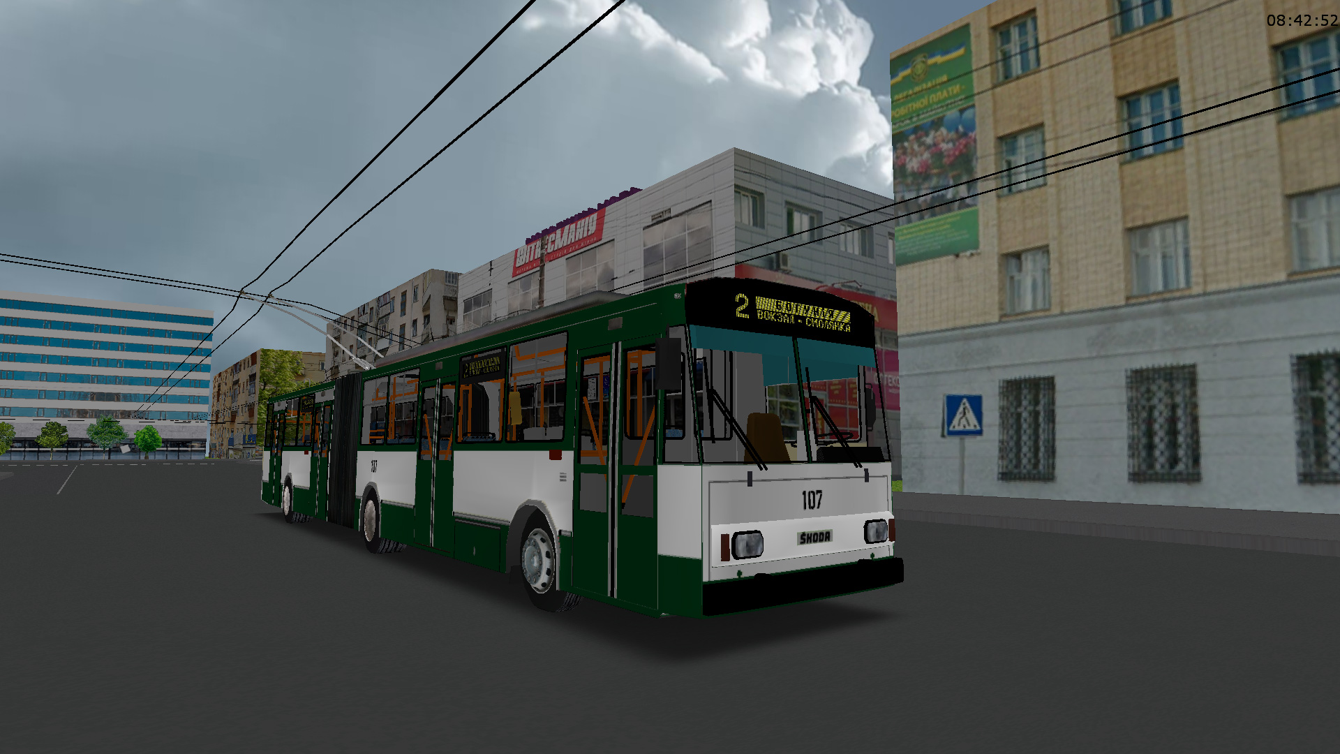 Житомир, Škoda 15TrM № 107 (маршрут № 2) Житомир, Škoda 15TrM № 107 (маршрут № 2)